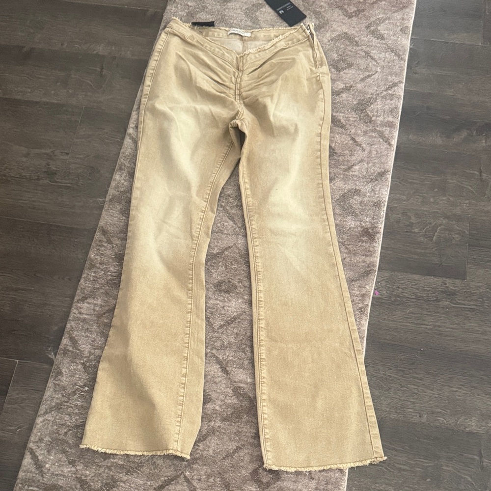 American Bazi Tan Flare Pants